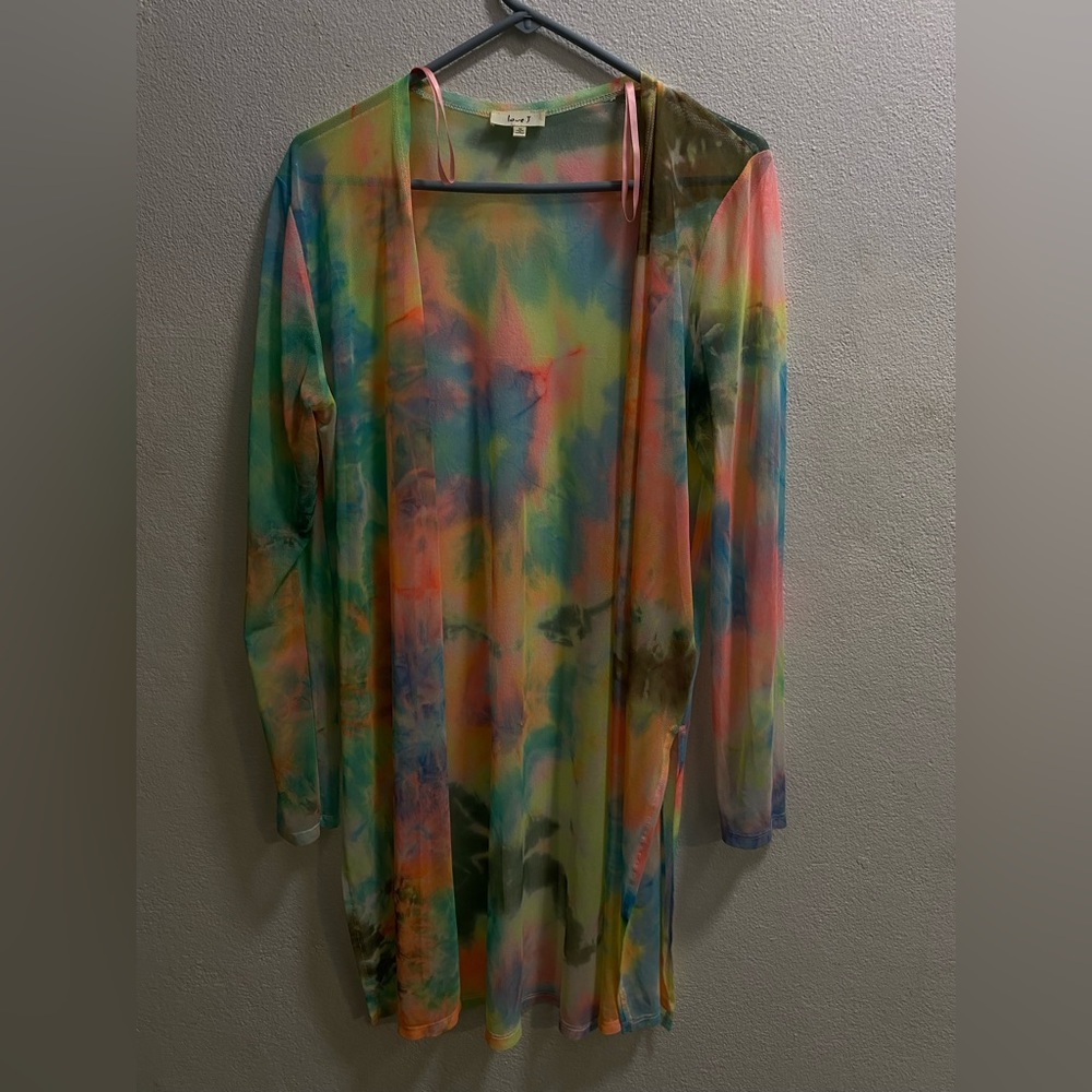 🌈Like New! Colorful Rainbow Shrug for women. Size Medium